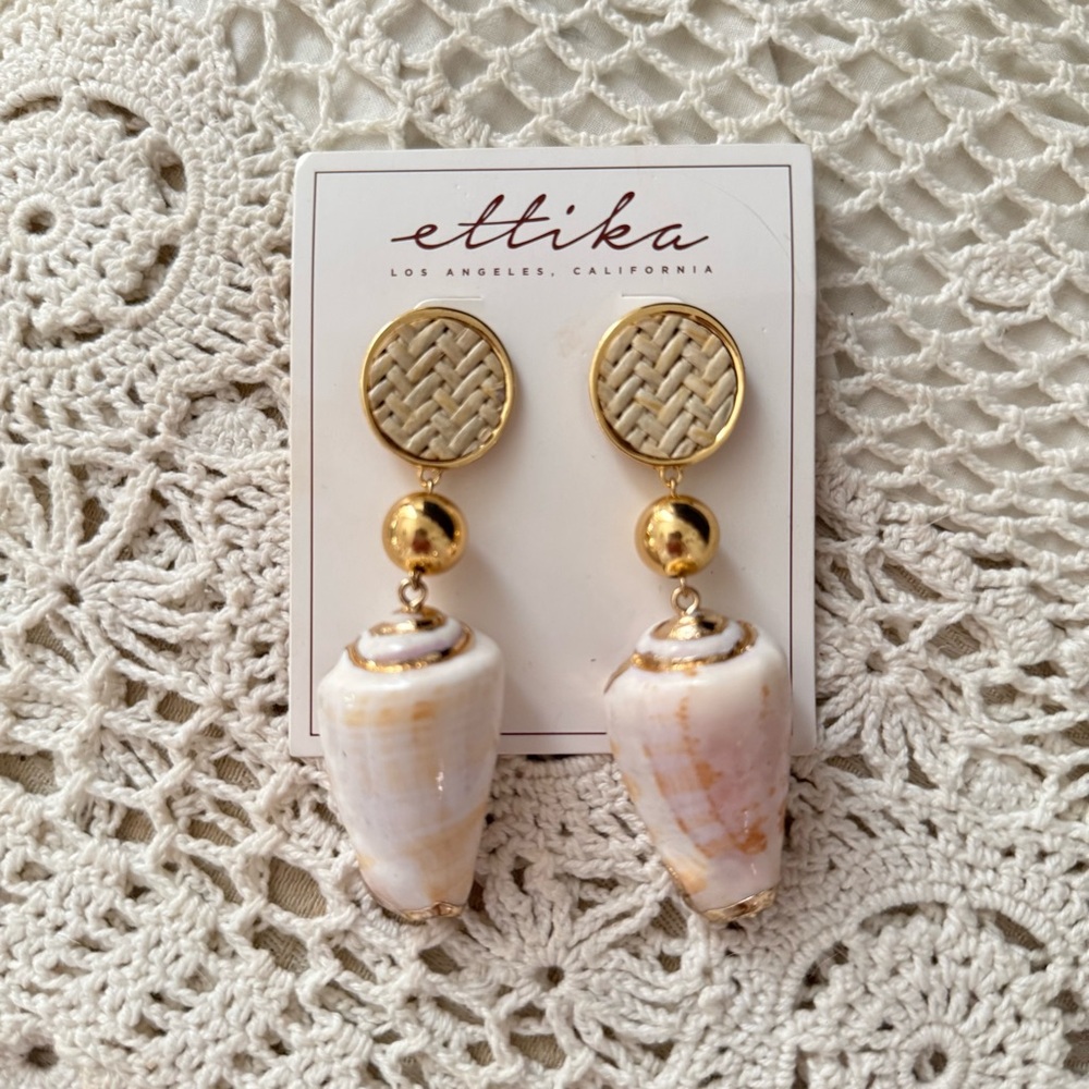 Ettika New W/Tags Seashell Earrings